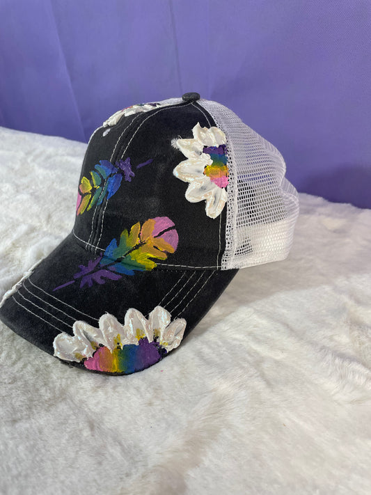 Rainbow cap hat sale